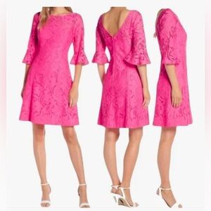 Lilly Pulitzer Allyson Dress, Tropic Pink, Floral Vines Lace, BNWT